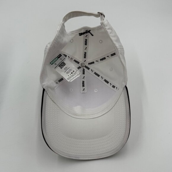 Puma White Strapback Hat Womens One Size Adjustable Cap Logo on Back Outdoors - Picture 7 of 10
